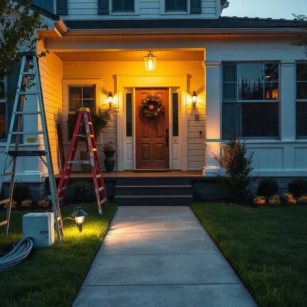 Professional Outdoor Lighting Installation in Lawton carried out by a licensed technician